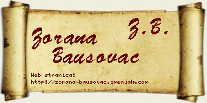 Zorana Bausovac vizit kartica